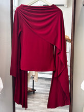 Load image into Gallery viewer, Burgundy Cape Swing Top
