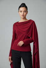 Load image into Gallery viewer, Burgundy Cape Swing Top
