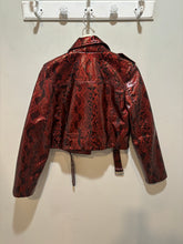 Load image into Gallery viewer, Brick Red Python Pattern Jacket
