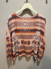 Load image into Gallery viewer, Tan Multicolor Aztec Top
