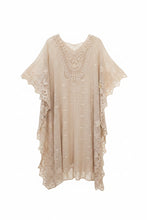 Load image into Gallery viewer, Vintage Cream Crochet Kaftan
