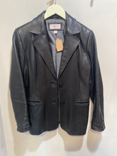 Load image into Gallery viewer, Vintage Murano Black Leather Blazer
