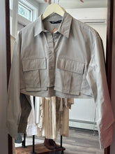 Load image into Gallery viewer, Zara Khaki Cropped Cargo Jacket
