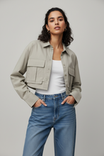 Load image into Gallery viewer, Zara Khaki Cropped Cargo Jacket

