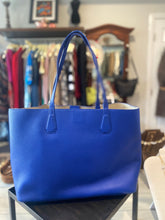 Load image into Gallery viewer, Tory Burch Blue Pebbled Leather Tote
