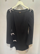 Load image into Gallery viewer, Black Embellished Bows Mod Dresss
