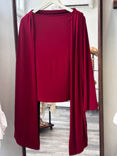 Load image into Gallery viewer, Burgundy Cape Swing Top
