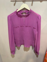 Load image into Gallery viewer, Magenta Smocked Sheer Sleeves Too
