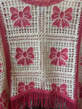 Load image into Gallery viewer, Cream Coral Crochet Poncho Top
