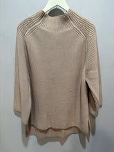 Load image into Gallery viewer, Esby Tan Ribbed Mockneck Sweater
