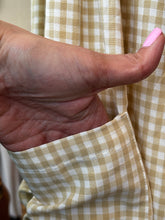Load image into Gallery viewer, Gingham Yellow Cargo Barrel Pants
