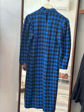 Load image into Gallery viewer, Vintage JM New York Blue Houndstooth Knit Dress
