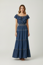 Load image into Gallery viewer, Lapis Medium Wash Chambray Maxi Dress
