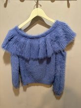 Load image into Gallery viewer, House of Harlow Blue Fuzzy Sweater
