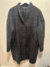Load image into Gallery viewer, Eileen Fisher Black Shaggy Coat
