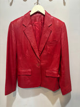 Load image into Gallery viewer, Vintage Red Leather Blazer
