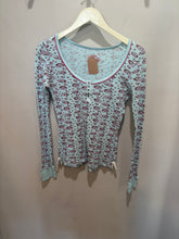 Load image into Gallery viewer, Free People Blue Floral Thermal Top
