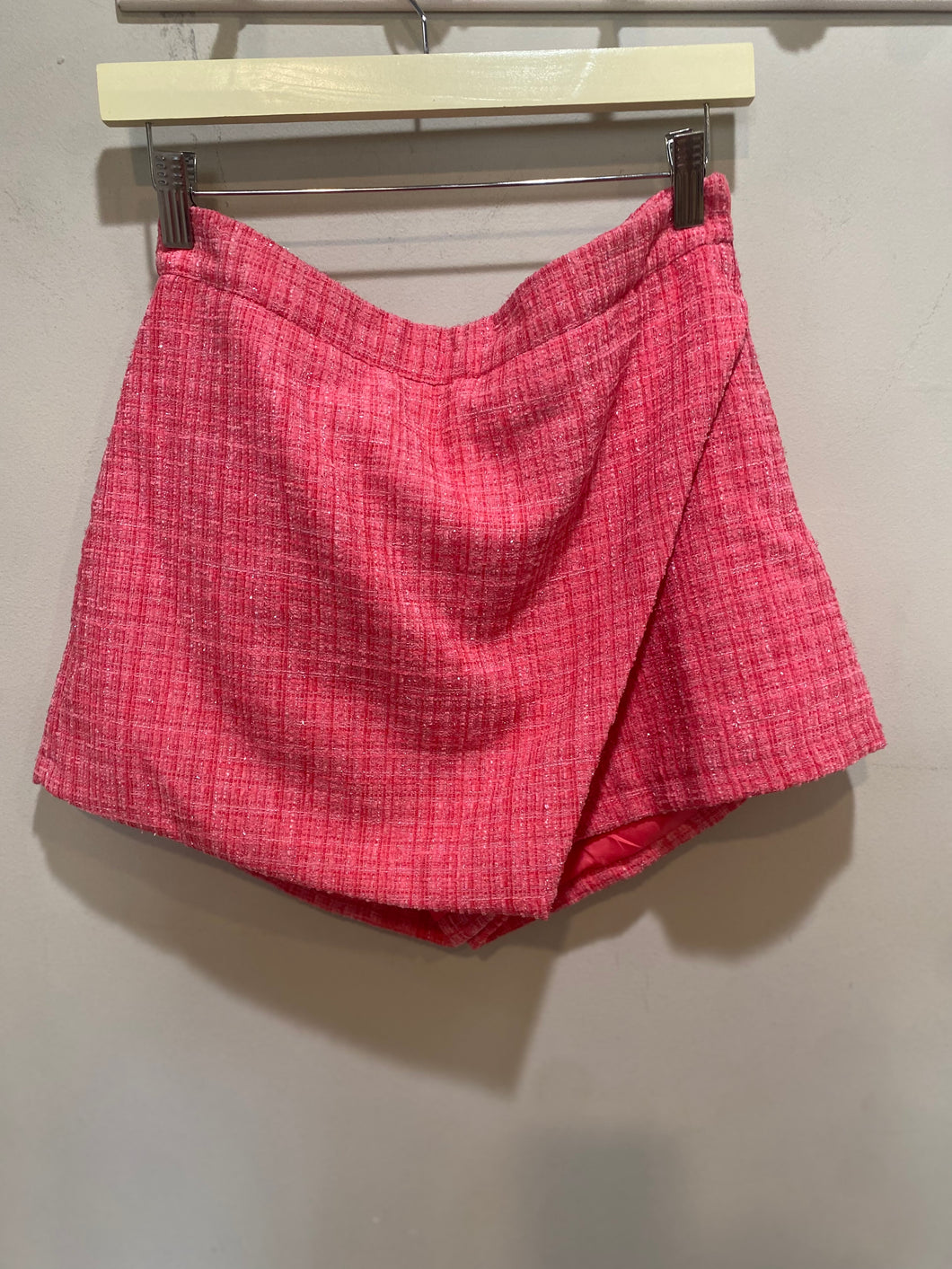 Aqua Pink Tweed Skort