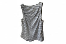 Load image into Gallery viewer, Anthro Deletta Blue Stripes Rusching Tank Top
