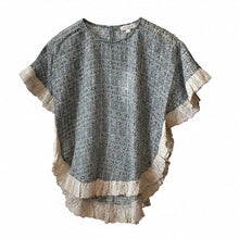 Load image into Gallery viewer, Floral Pattern Poncho Eyelet Top
