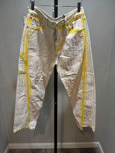 Load image into Gallery viewer, Lanvin Cream Cotton Asymmetrical Inseam Pants
