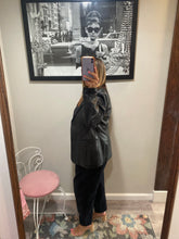 Load image into Gallery viewer, Vintage Murano Black Leather Blazer

