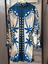 Load image into Gallery viewer, Farm Rio Cream Pattern Wrap Duster Dress
