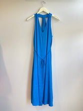 Load image into Gallery viewer, Royal Blue Halter Tie Waist MIDI Dress

