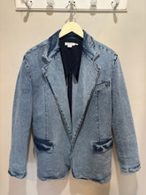 Load image into Gallery viewer, Good American Light Wash Denim Blazer
