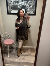 Load image into Gallery viewer, Free People Grey Hi Lo Pattern Tunic
