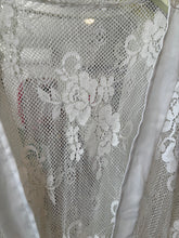 Load image into Gallery viewer, White Sheer Lace Kimono Coverup
