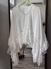Load image into Gallery viewer, White Sheer Lace Poncho Top
