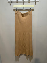Load image into Gallery viewer, Free People Tan Knit Ribbed Stretch Maxi Skirt
