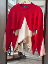 Load image into Gallery viewer, *New* Red Star Pattern Asymmetrical Sweater
