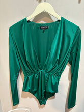 Load image into Gallery viewer, CQ by CQ Green Silky Bodysuit
