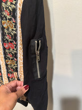 Load image into Gallery viewer, Anthropologie Hayden Black Floral Bomber Jacket
