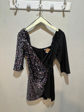 Load image into Gallery viewer, TCE Black Silver Sequins Dress

