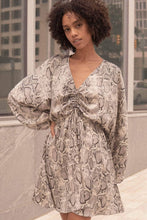Load image into Gallery viewer, Promesa Grey Python Pattern Dress
