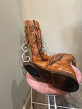 Load image into Gallery viewer, Bed|Stu Tan Leather Fringe Boots

