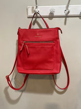 Load image into Gallery viewer, Nanette Lapore Red Faux Leather Convertible Backpack
