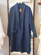 Load image into Gallery viewer, Vintage Denim Dark Wash Trench Coat
