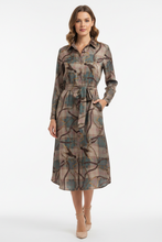 Load image into Gallery viewer, Ralph Lauren Tan Pattern Duster Dress
