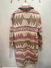 Load image into Gallery viewer, BB Dakota Cream Aztec Duster Coat

