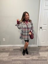 Load image into Gallery viewer, Free People Plaid Multicolor Swing Flannel Tunic Top
