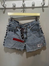 Load image into Gallery viewer, Levis Light Wash Studs Custom Distressed Shorts
