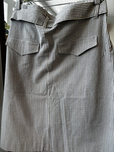 Load image into Gallery viewer, Cream Stripes Wrap Adjustable Skirt
