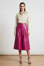 Load image into Gallery viewer, Vintage Mauve Leather Skirt
