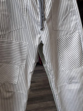 Load image into Gallery viewer, Grey Stripes Patchwork Barrel Pants

