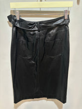 Load image into Gallery viewer, Bar III Black Faux Leather Midi Skirt
