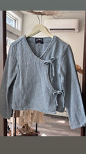 Load image into Gallery viewer, Vintage Sage Texture Wrap top
